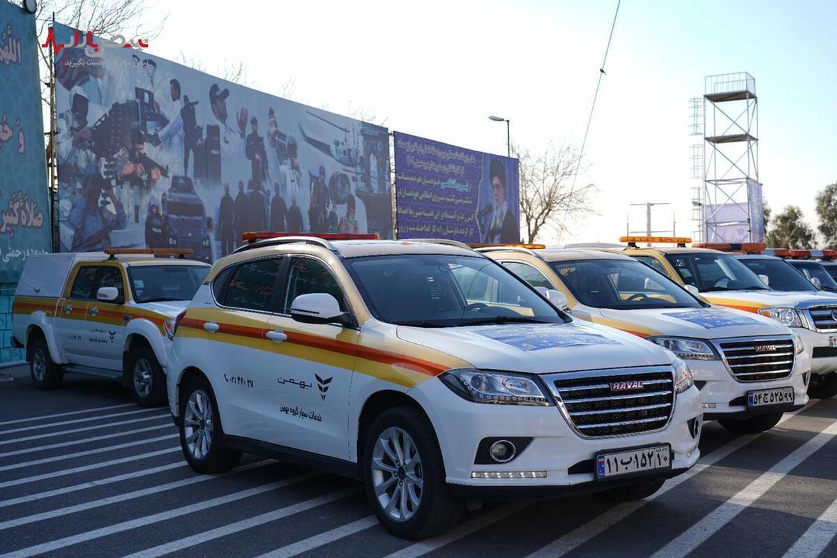 مانور خودرو‌های امدادی گروه بهمن در طرح رزمایش ترافیکی نوروز ۱۴۰۳