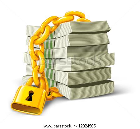 12924505-پول-بردار-با-طلا-قفل-شده-ilration