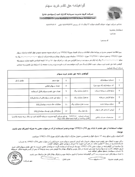 آشنایی با اصطلاحات بورسی ، حق تقدم چیست؟ افزایش سرمایه چیست
