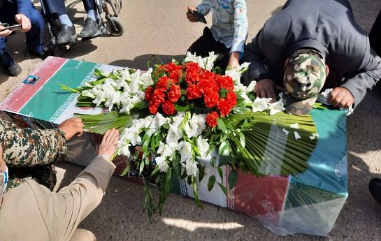 خانواده سردار حجازی در مراسم خاکسپاری + عکس