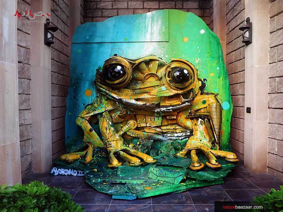 مجسمه‌هایی که با استفاده از زباله‌های بازیافتی هنرمندانه ساخته شده اند