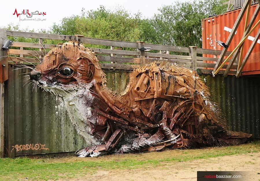 مجسمه‌هایی که با استفاده از زباله‌های بازیافتی هنرمندانه ساخته شده اند