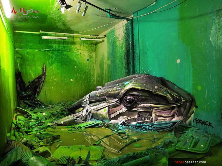 مجسمه‌هایی که با استفاده از زباله‌های بازیافتی هنرمندانه ساخته شده اند