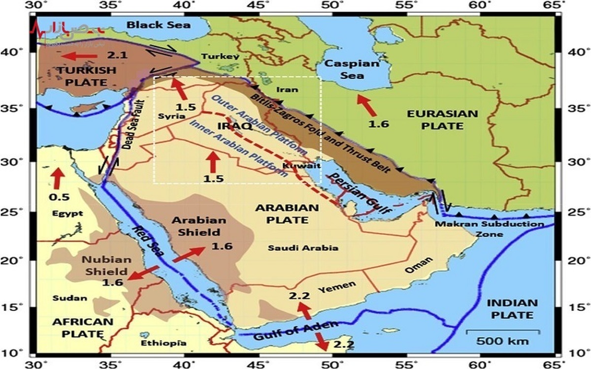 پوسته عربی زمین به حرکت افتاده/هشدار زلزله برای دو شهر بزرگ ایران