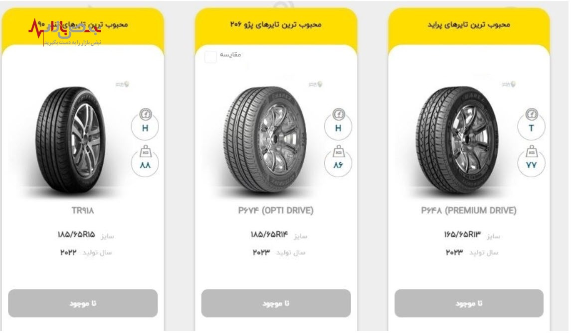 لاستیک خودرو از امروز ۱۵ اسفند با قیمت دولتی + جزئیات