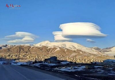 ماجرای ابرهای عجیب در آسمان خلخال/ تصاویر