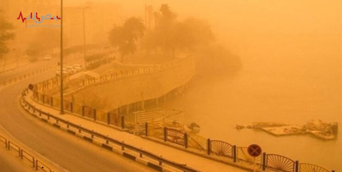 گرد و خاک شدید آسمان خوزستان را دوباره سیاه کرد