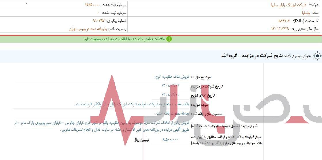 مزایده خاص سایپا