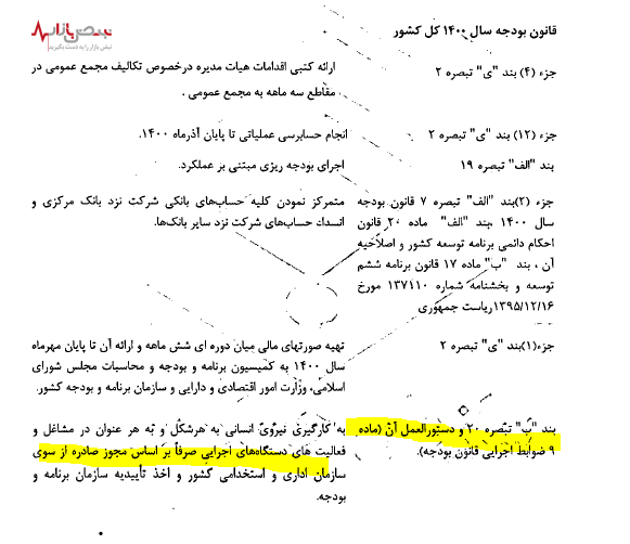 شرکت ملی پست ضوابط اجرایی قانون بودجه را رعایت نکرده است!