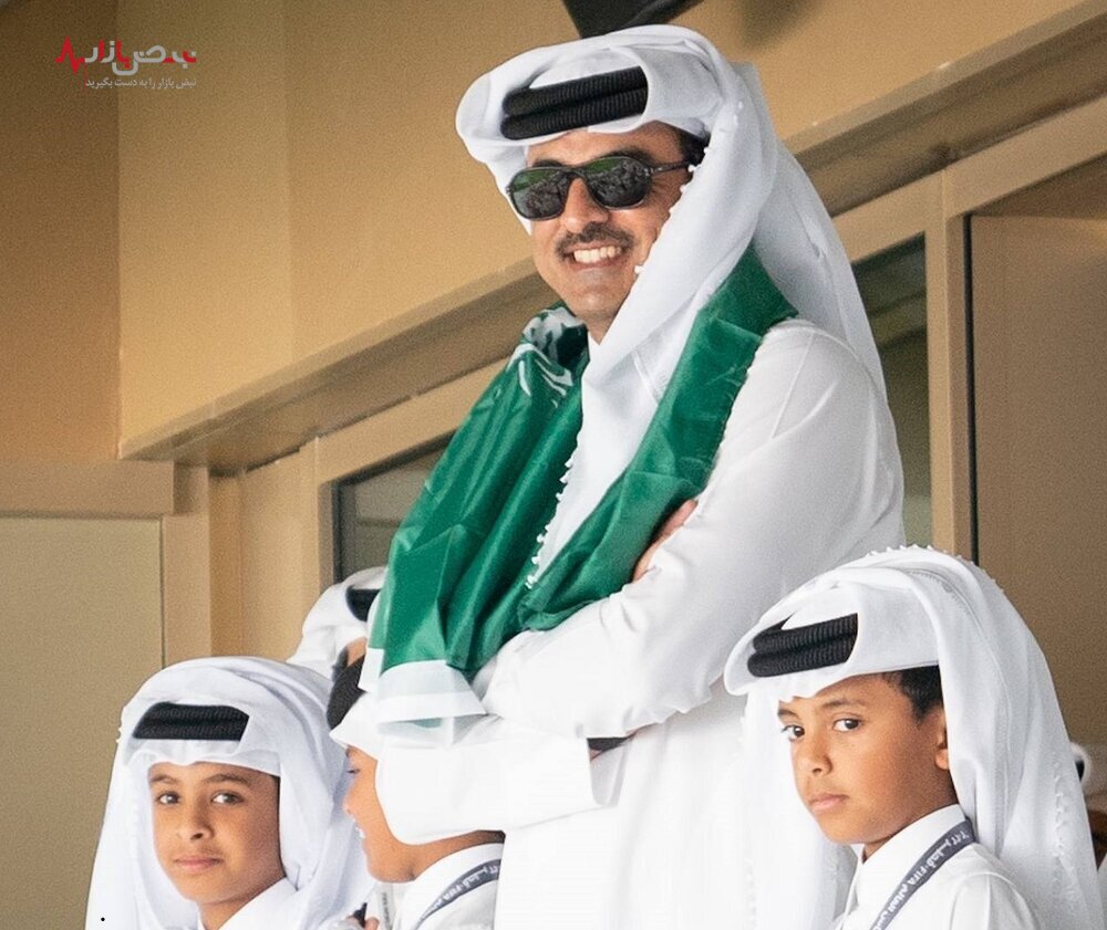 خوشحالی بعد از گل امیر قطر در بازی عربستان و آرژانتین + عکس