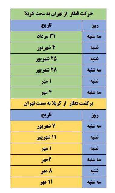 جزئیاتی از قیمت بلیط تهران_کربلا