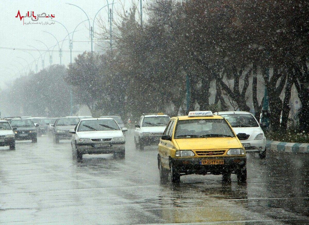 بارش باران و برف در جاده‌های ۱۰ استان