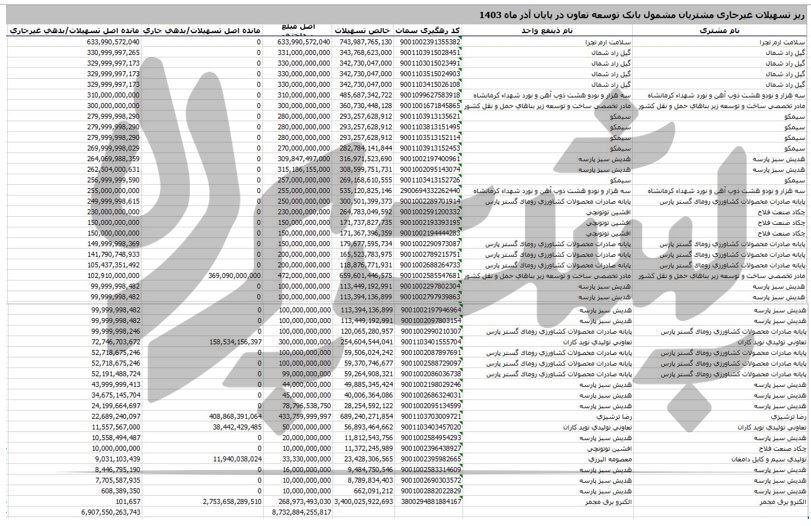 توسعه تعاون بیش ۲۷۰ میلیارد تسهیلات مشکوک الوصول دارد