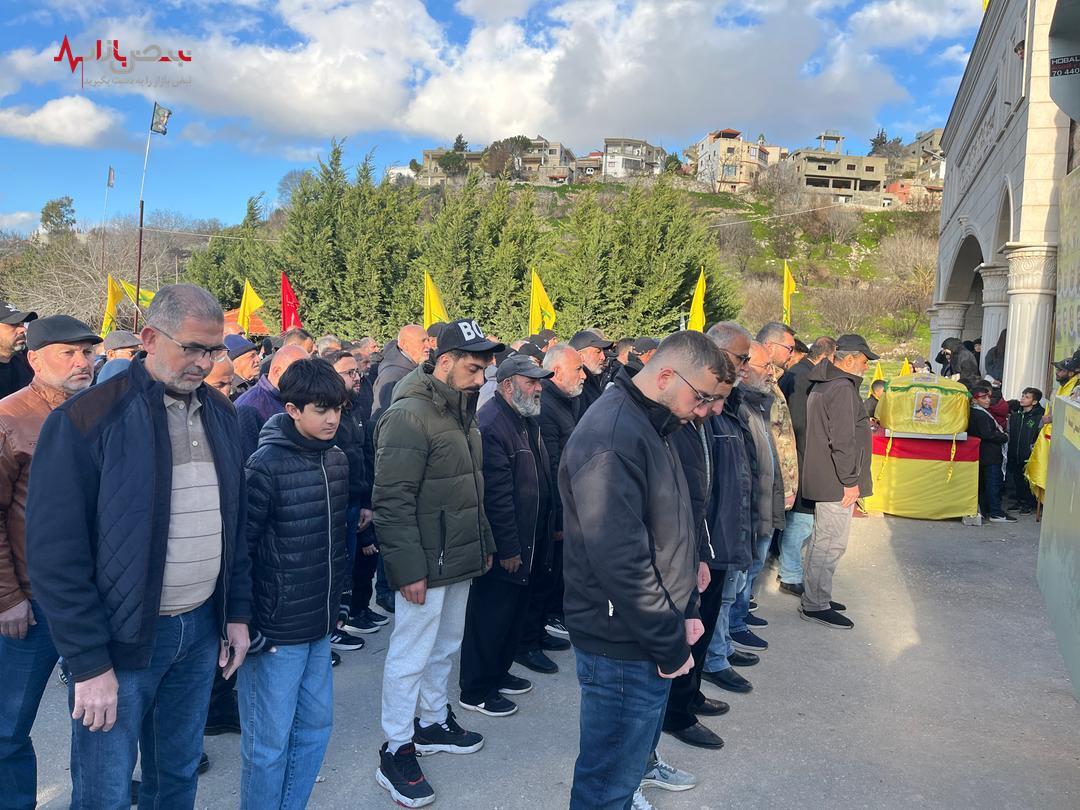 مراسم تشییع شهید بلال رامز زین در جنوب لبنان که پیکر او پس از ۲ ماه شناسایی شد + ویدیو