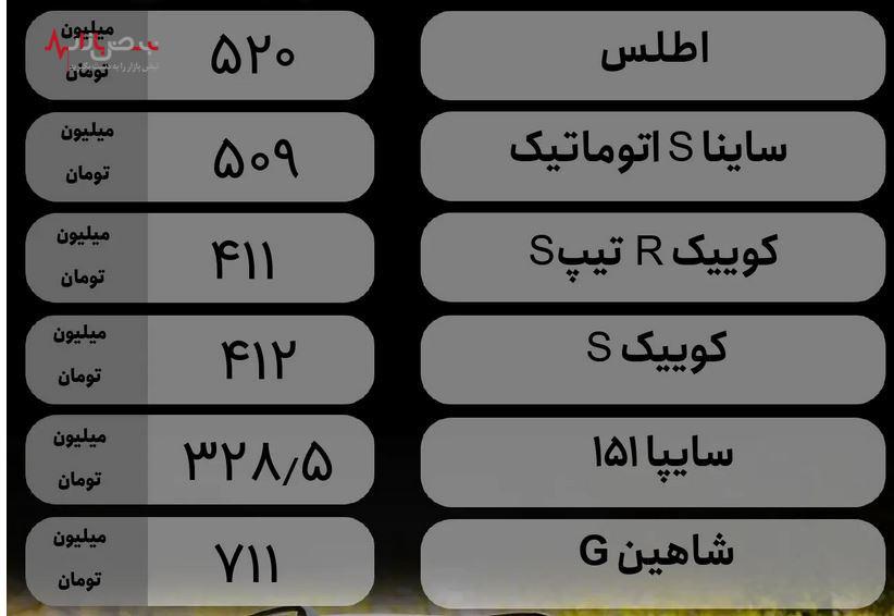 قیمت محصولات سایپا با خاک یکسان شد | قیمت روز محصولات سایپا امروز یکشنبه ۲۴ تیرماه ۱۴۰۳