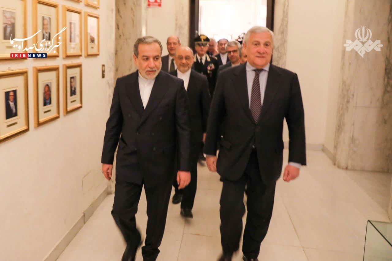ببینید/ قاب‌هایی از دیدار عراقچی با وزیر خارجه ایتالیا