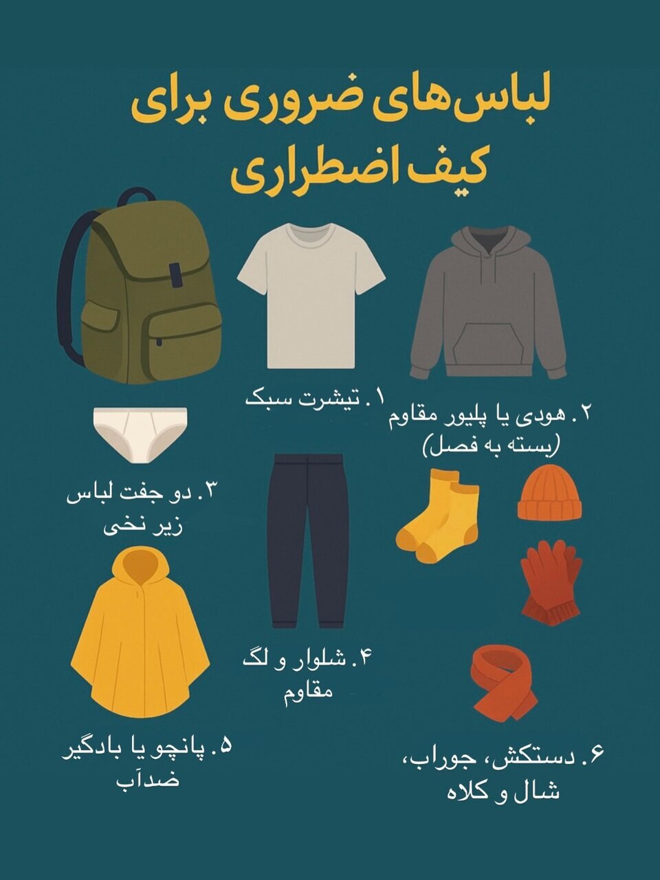 در «کوله شرایط بحران» چه چیزهایی بگذاریم؟/ راهنمای ساده برای بستن «کیف نجات»