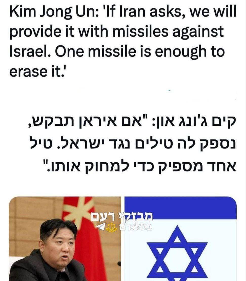 اگر ایران درخواست کند، ما موشک‌هایی را برای استفاده علیه اسرائیل در اختیار آنها قرار خواهیم داد