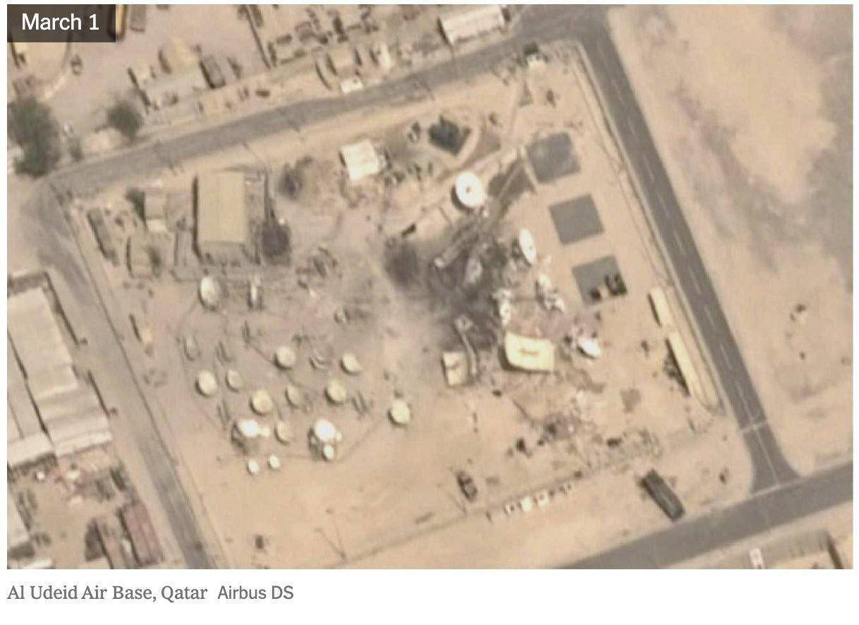 گزارش نیویورک‌تایمز از آسیب زیرساخت‌های نظامی آمریکا پس از حملات ایران+تصویر