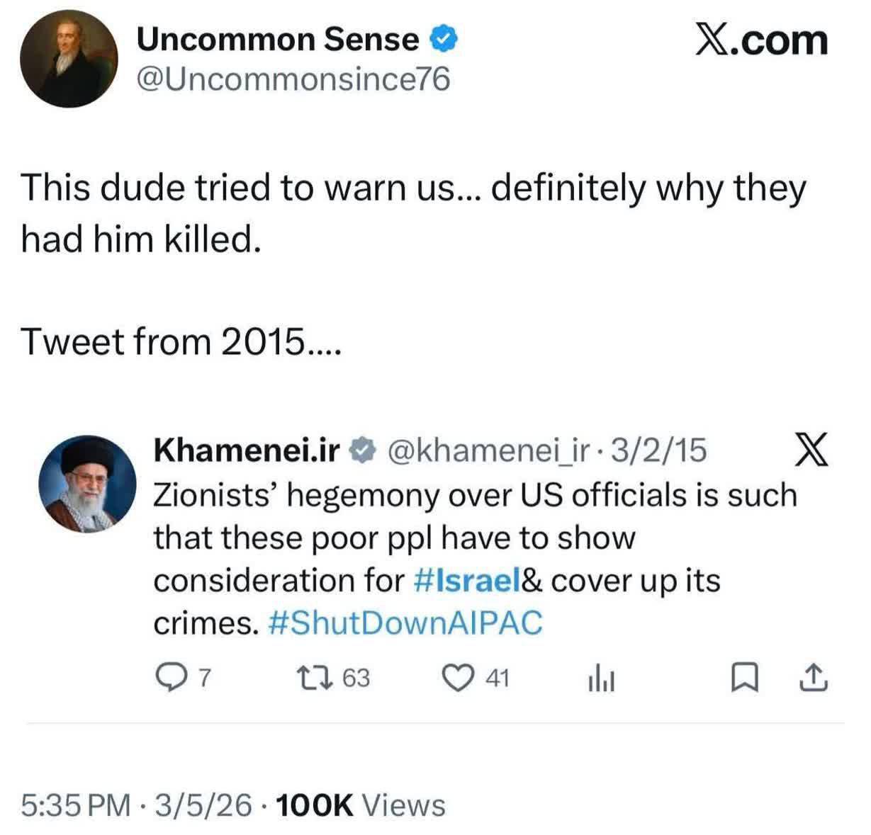 فعال سیاسی آمریکایی: «این شخص سعی کرد به ما هشدار بدهد... و قطعاً به همین دلیل بود که او را کشتند./ توییتی از سال ۲۰۱۵...»