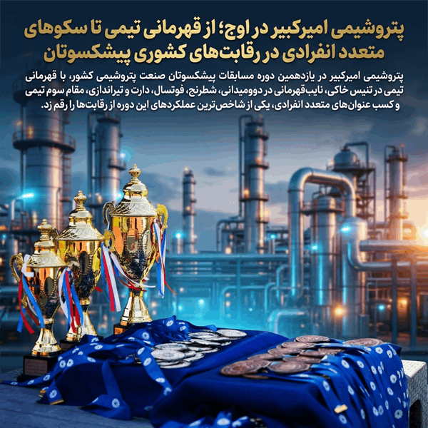 پتروشیمی امیرکبیر در اوج؛ از قهرمانی تیمی تا سکو‌های متعدد انفرادی در رقابت‌های کشوری پیشکسوتان