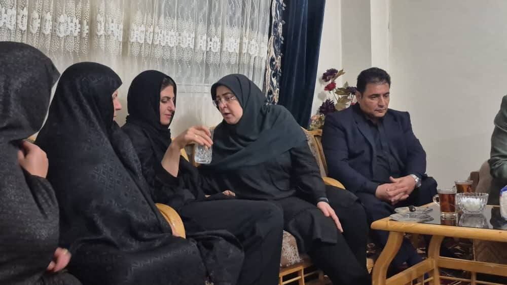 دیدار سخنگوی دولت و دستیار اجتماعی رئیس‌جمهور با خانواده الهه حسین‌نژاد
