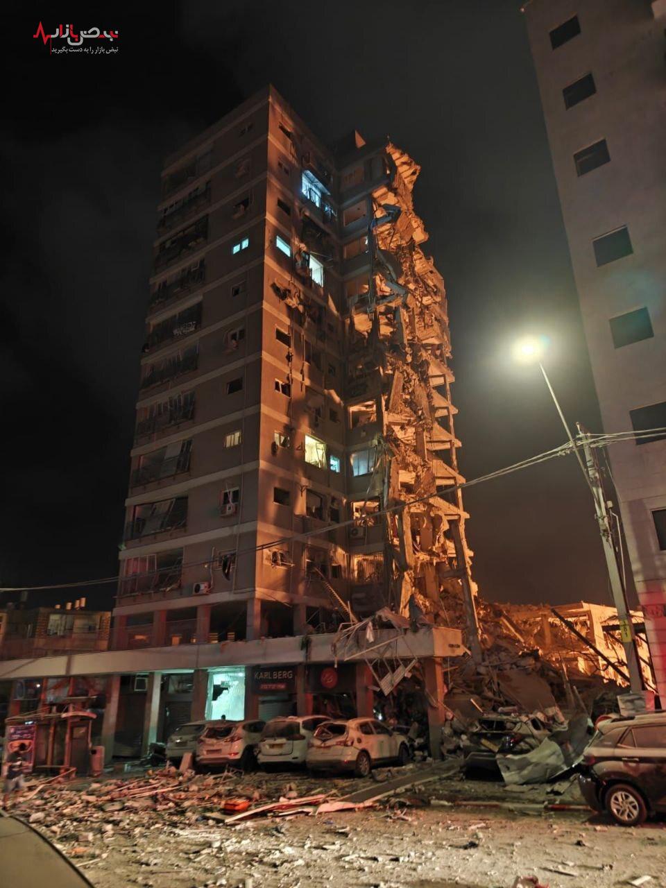 ویرانی تل‌آویو پس از اصابت موشک‌های ایرانی + عکس