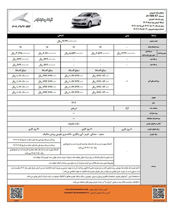 فروش نقد و اقساط خودروی J۴ با پیش پرداخت متنوع