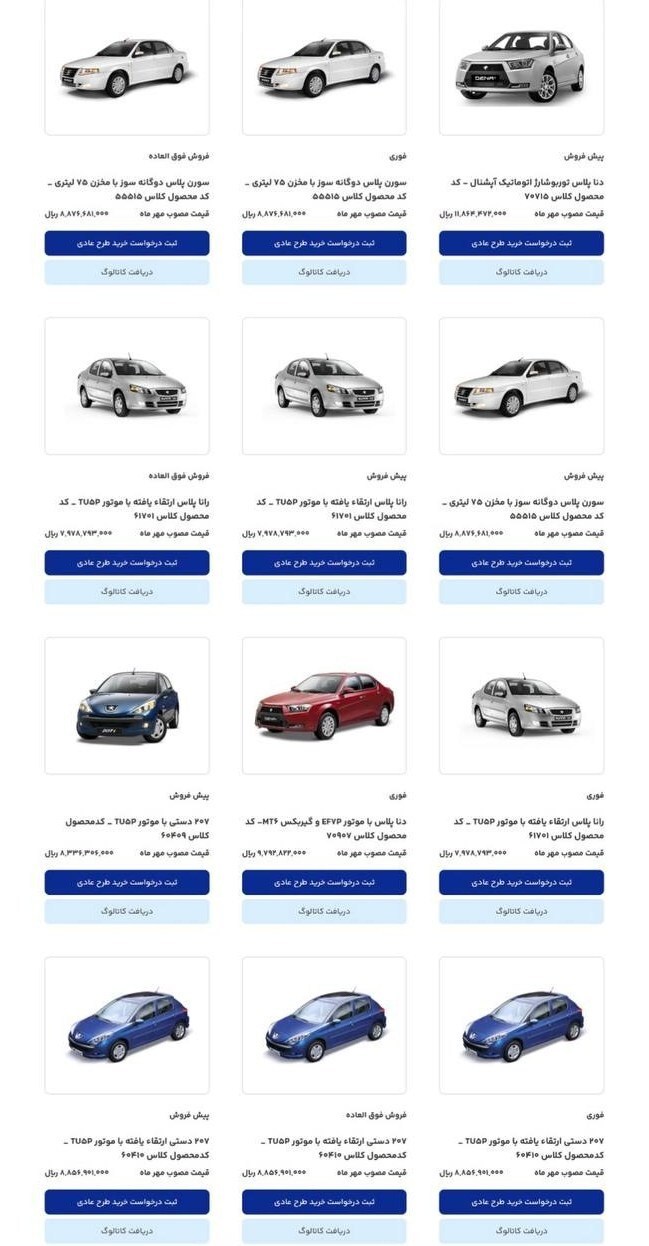 جزییات فروش آبان ماه ایران خودرو + قیمت جزییات فروش آبان ماه ایران خودرو + قیمت