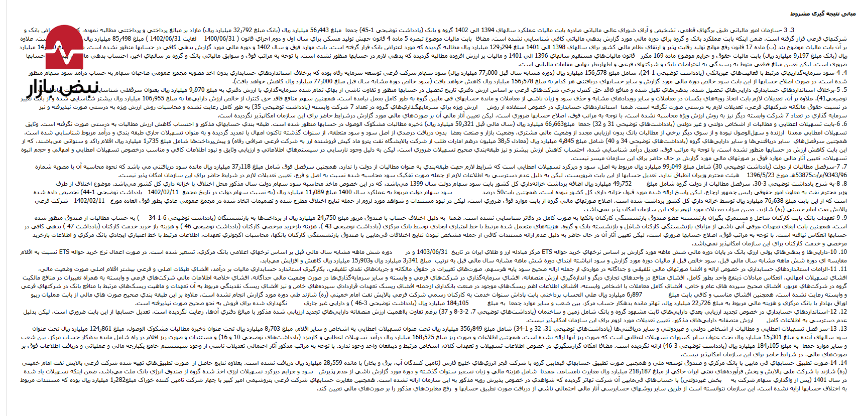 سایه سنگین مطالبات ۲۸۵ هزار میلیارد ریالی بر ترازنامه بانک رفاه؛ آیا اصلاحات مالیاتی و حسابداری در یک سال گذشته محقق شد؟ سایه سنگین مطالبات ۲۸۵ هزار میلیارد ریالی بر ترازنامه بانک رفاه؛ آیا اصلاحات مالیاتی و حسابداری در یک سال گذشته محقق شد؟