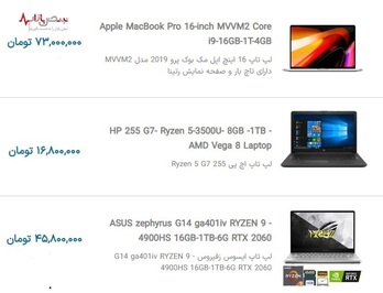 قیمت روز لپ تاپ ایسوس و لنوو امروز در بازار تهران ۶ آذر ۱۴۰۰