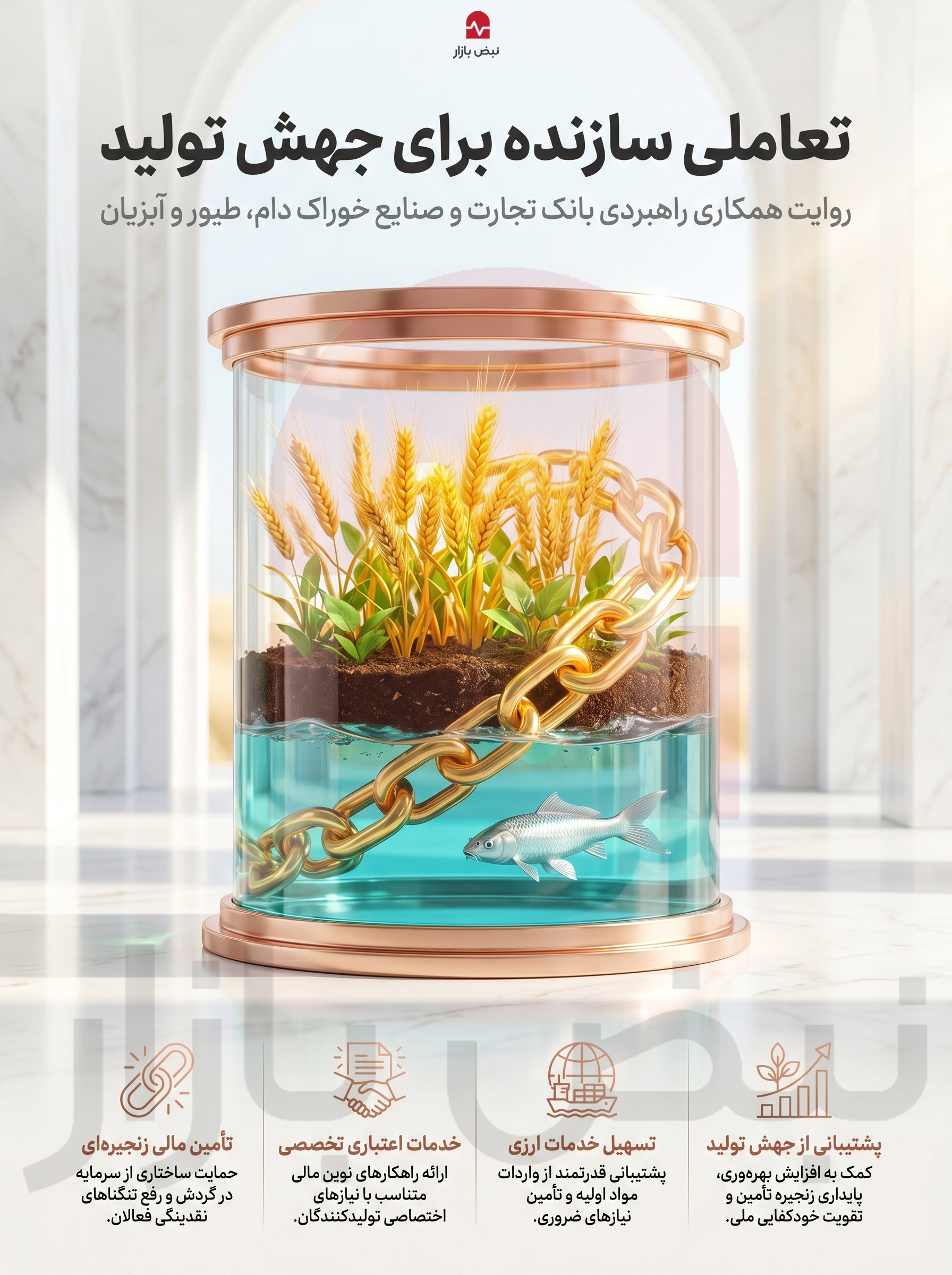 هم‌افزایی بانک تجارت و صنعت خوراک دام؛ گامی مؤثر در مسیر جهش تولید+اینفوگرافیک
