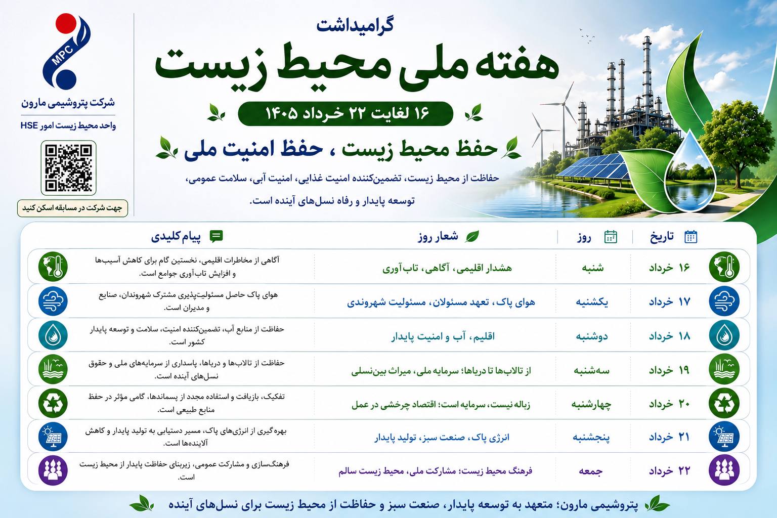 گرامیداشت هفته ملی محیط زیست/روابط عمومی و امور بینالملل شرکت پتروشیمی مارون گرامیداشت هفته ملی محیط زیست/روابط عمومی و امور بینالملل شرکت پتروشیمی مارون